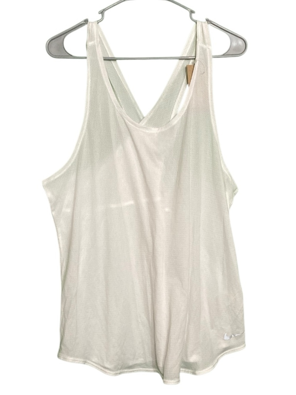 NEW $35 Nike Move to Zero White Athletic Cross Back Tank Top - Size 1X
